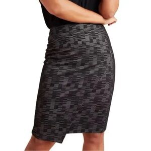 Anthropologie Mauve Bobbie Faux Wrap Pencil Skirt Size Large EUC